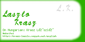 laszlo krasz business card